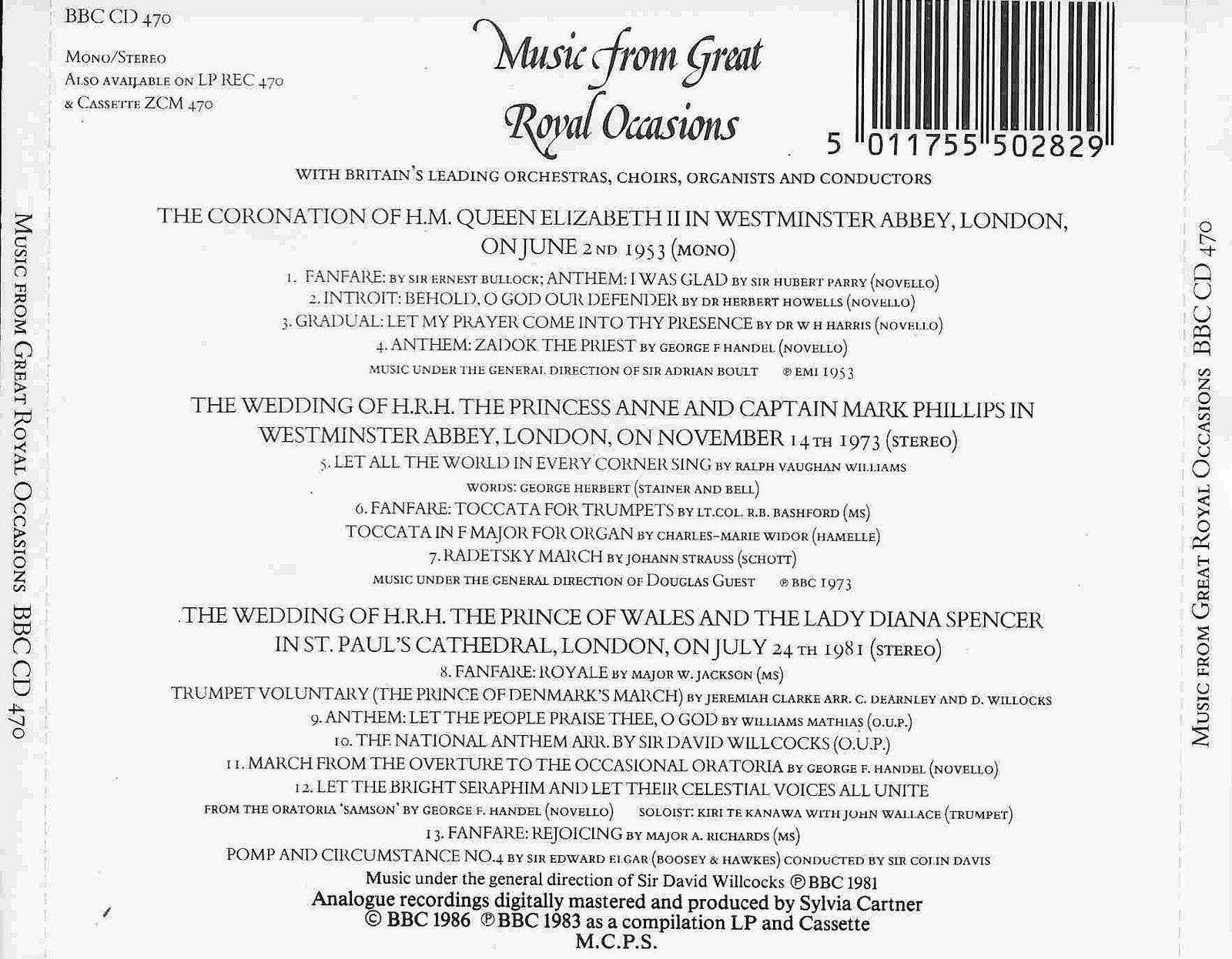 Back cover of BBCCD470